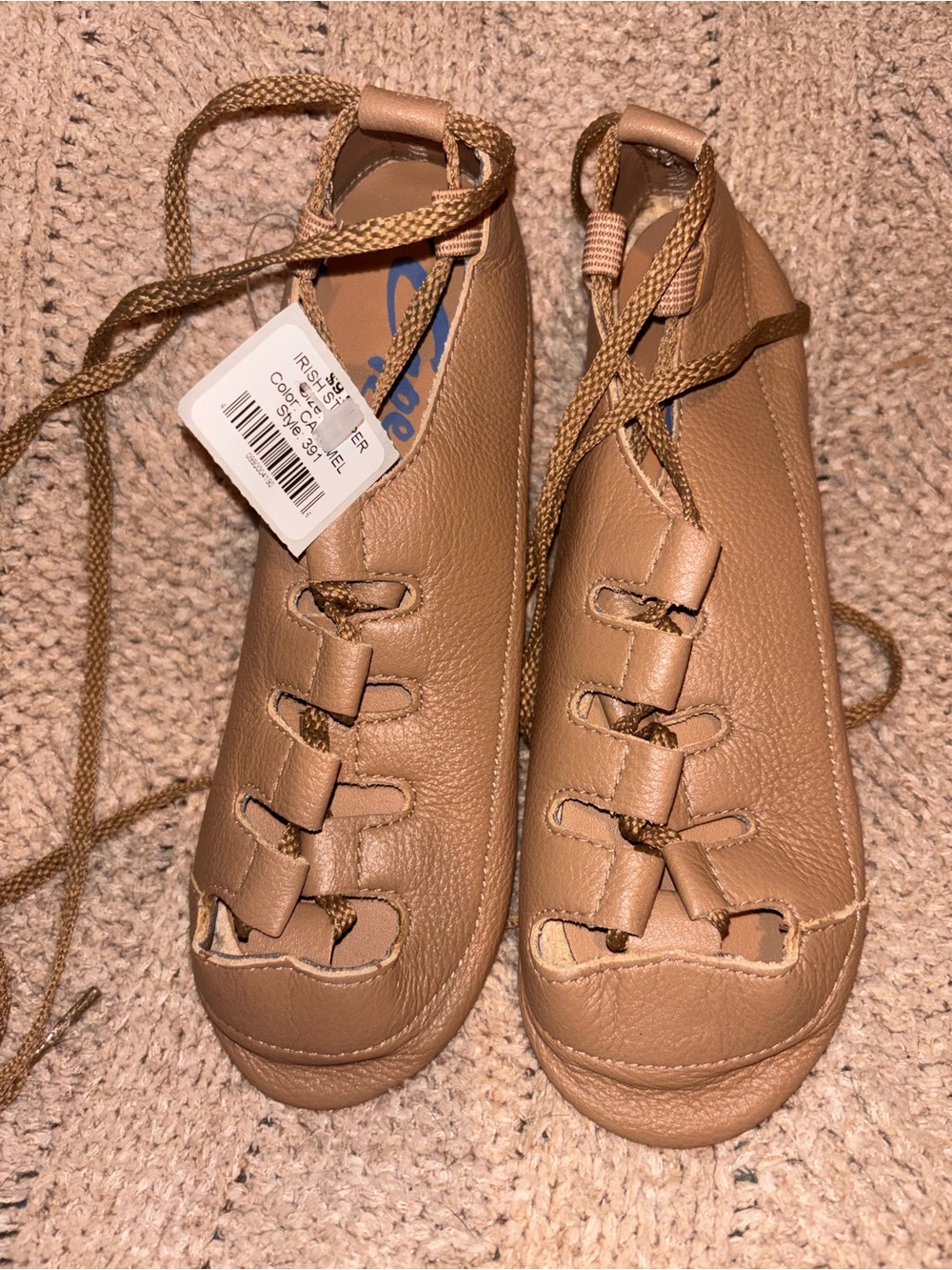 Capezio Caramel Leather Jazz Dance Shoes Irish Stepper Multiple Sizes